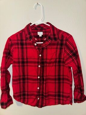 Gymboree Red and Black Plaid Button-Down Shirt